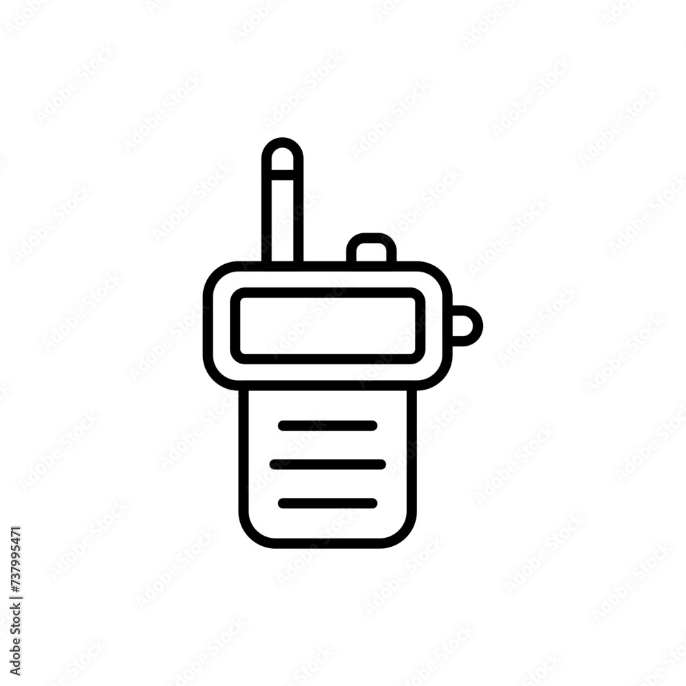 Walkie talkie outline icons, accounting minimalist vector illustration ,simple transparent graphic element .Isolated on white background Walkie talkie outline icons, accounting minimalist vector illustration ,simple transparent graphic element .Isolated on white background