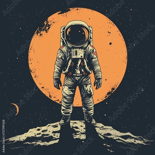 Illustration of an astronaut in a spacesuit  © Alexandra