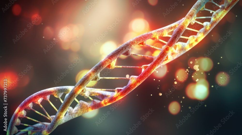 image of a gene from a scientific point of view. defocus - obrazy, fototapety, plakaty 