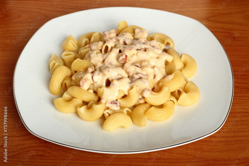 custom made wallpaper toronto digitalMacaroni with Carbonara Sauce