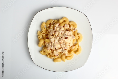 Macaroni with Carbonara Sauce