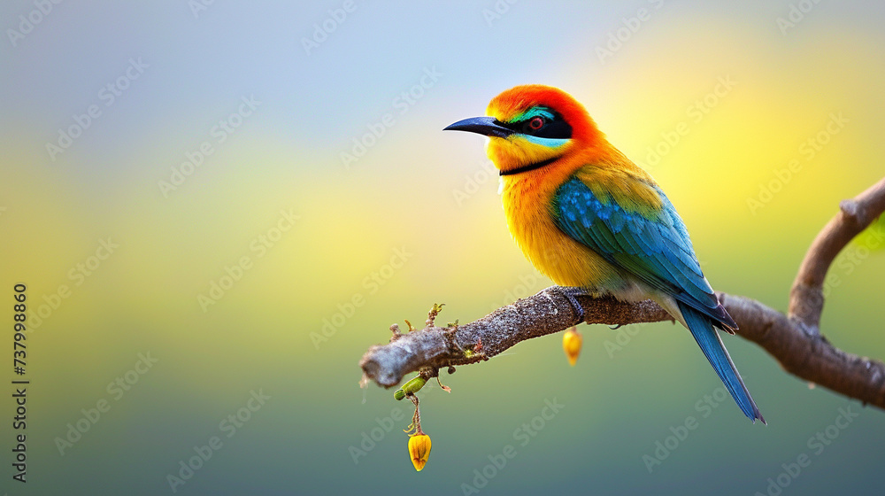 Fototapeta premium Wonderful Clear Color Bird Background Wallpaper.