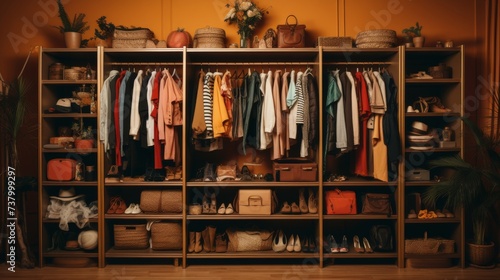 A Closet Filled With Clothes and Shoes