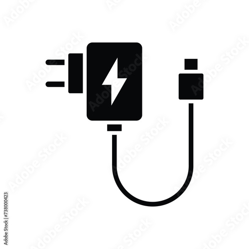 phone charger icon vector design template simple and clean