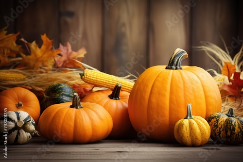 pumpkin background is given empty space for text  greetings  invitations  festival celebrations etc.