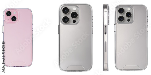 Canvas Print Mockup of a transparent protective phone case