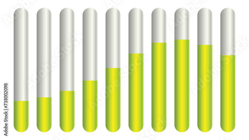 Percentage Diagrams Set for Infographics