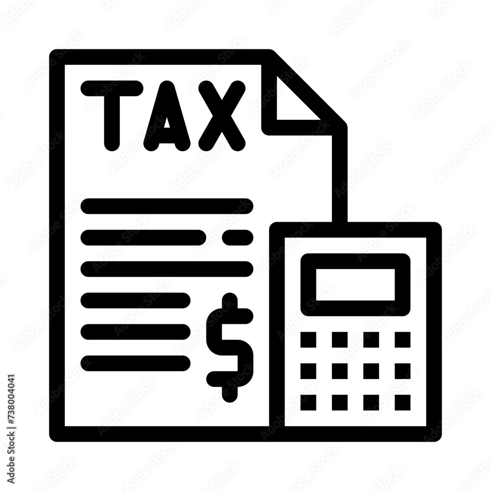 taxes line icon taxes line icon