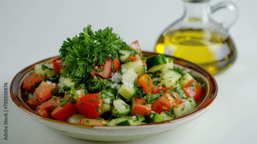 A very appetizing salad of fresh vegetables