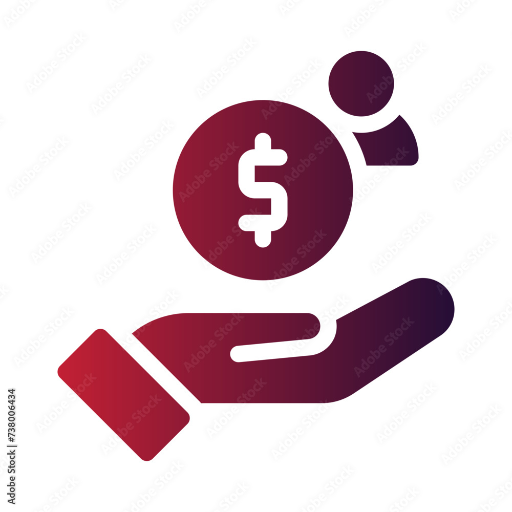loan flat gradient icon loan flat gradient icon