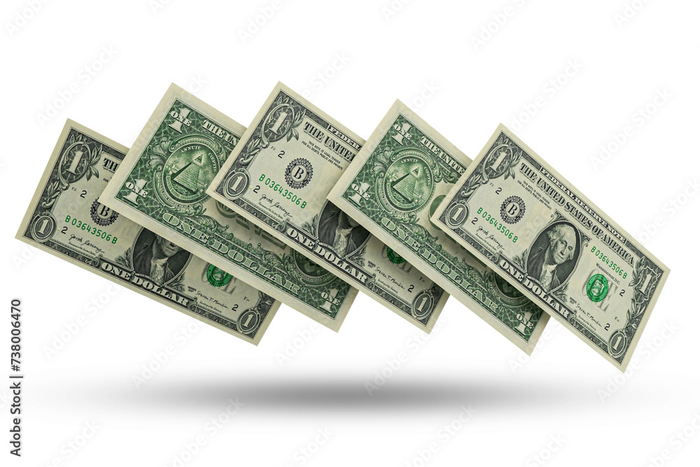 3D rendering of Stacks of United States of America Money 1 dollar Banknotes 3D rendering of Stacks of United States of America Money 1 dollar Banknotes