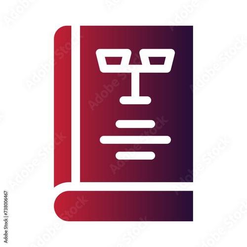 law flat gradient icon