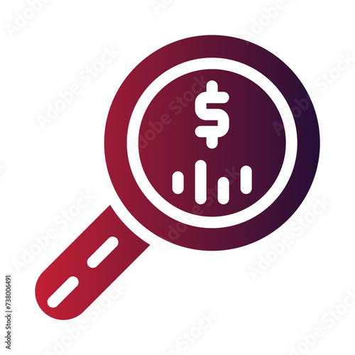 business analyst flat gradient icon