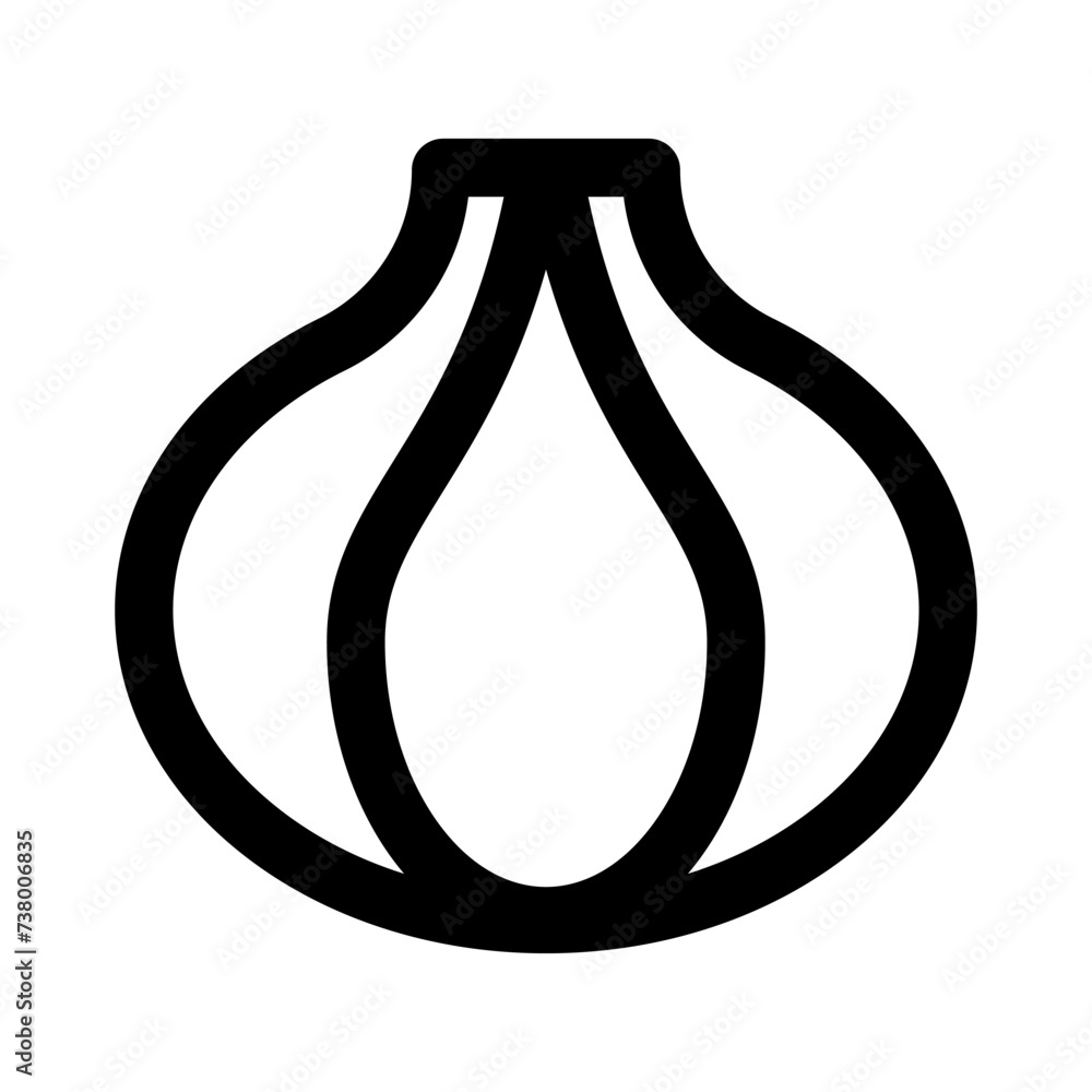 Simple garlic icon. Vegetable icon. Vector. Simple garlic icon. Vegetable icon. Vector.