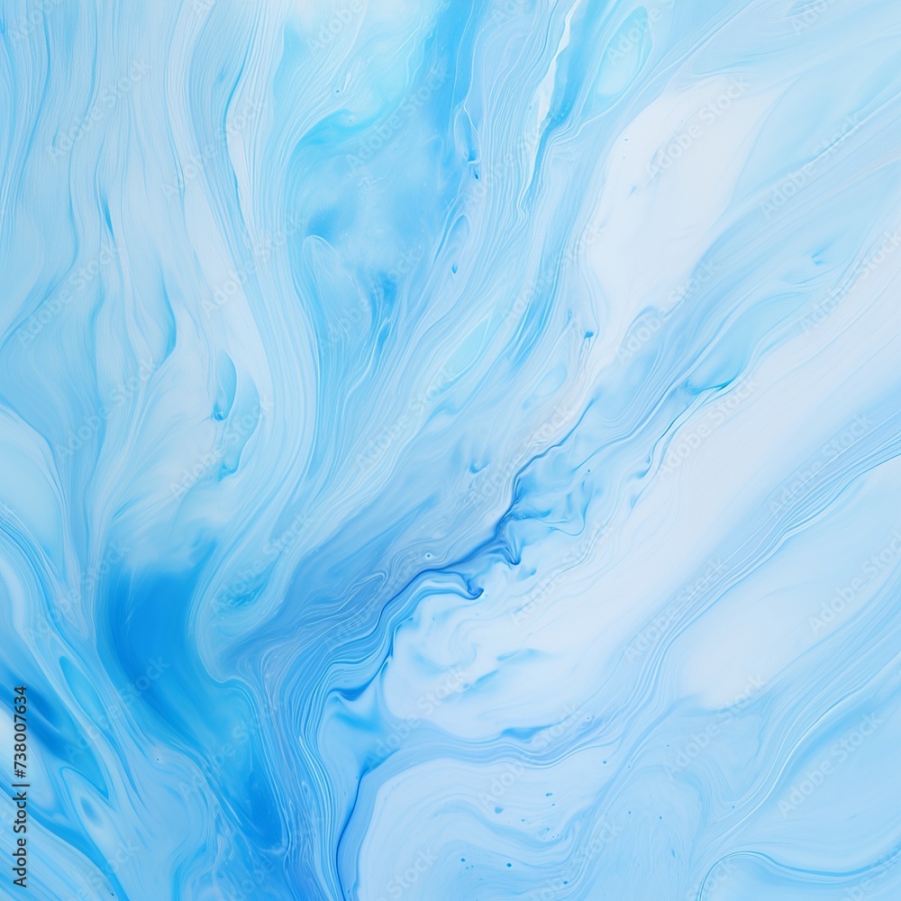 Obraz premium liquid marble with streaks of white and blue paint