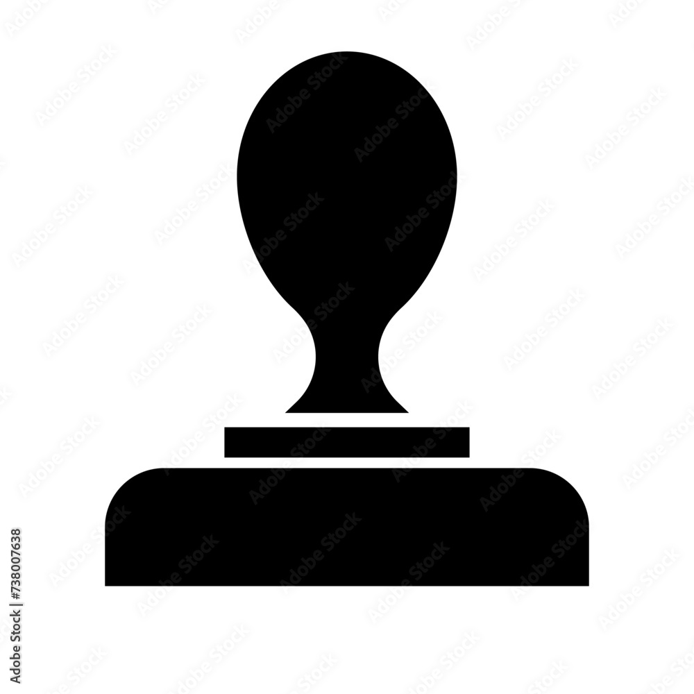 Simple stamp silhouette icon. Vector. Simple stamp silhouette icon. Vector.