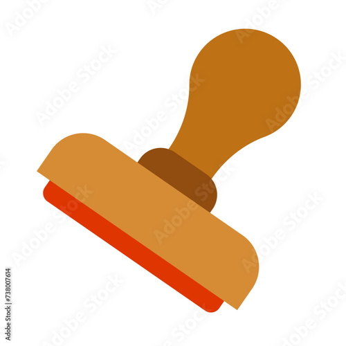 Flat design stamp icon. Vector.