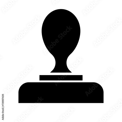 Simple stamp silhouette icon. Vector.