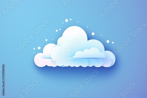 a white clouds on a blue background