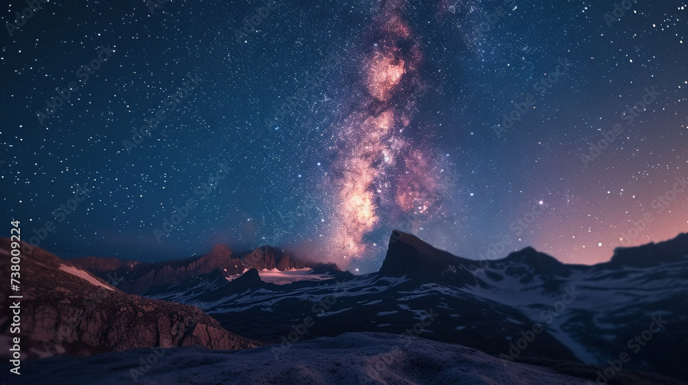 A mesmerizing scene where fireworks mimic the stars