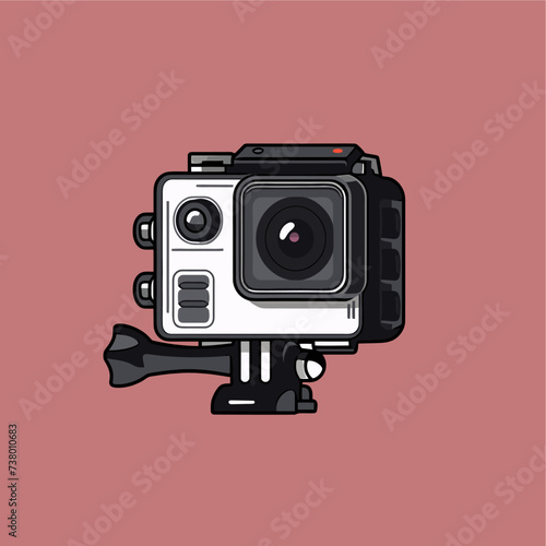 action cam vector flat illustration
