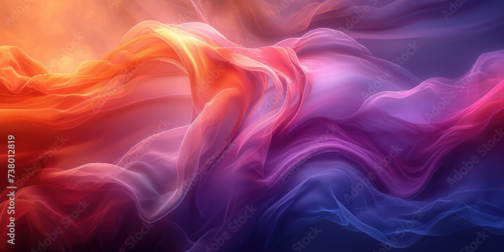 An abstract image of flowing fabric-like forms in vibrant red and purple hues evoking a sense of motion. An abstract image of flowing fabric-like forms in vibrant red and purple hues evoking a sense of motion.