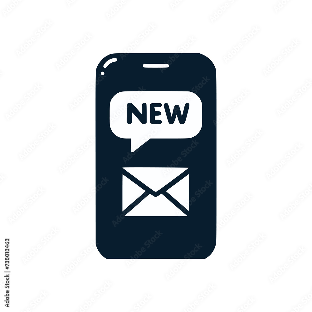 new message asset vector illustration template design new message asset vector illustration template design