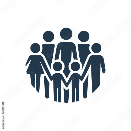 family people logo vector illustration template design