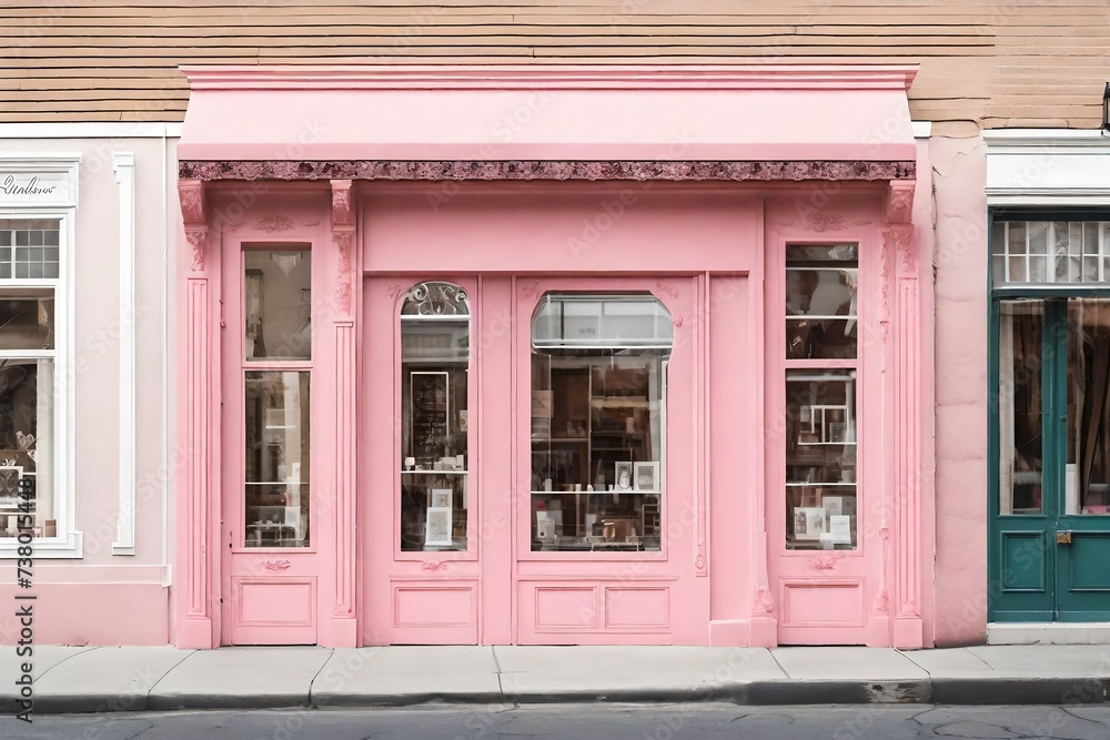 european vintage light pink boutique, cute and fancy  storefront template