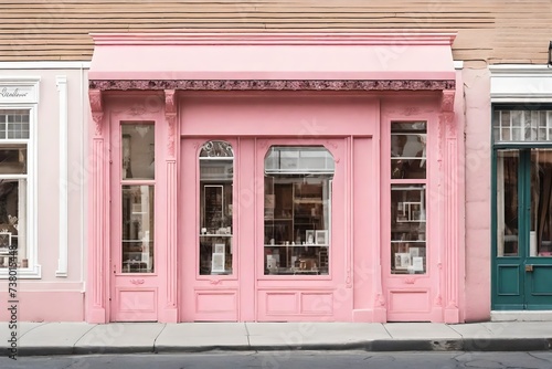 european vintage light pink boutique, cute and fancy storefront template