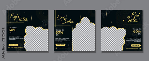 Eid sales social media post design template 