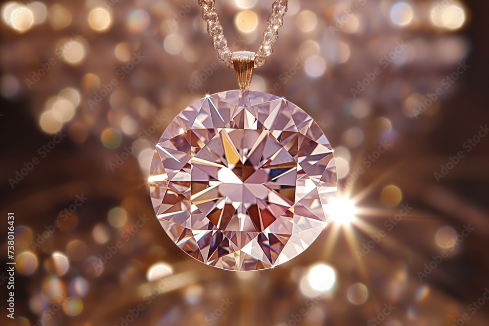 Fototapeta premium An elegant and radiant premium diamond. generative ai