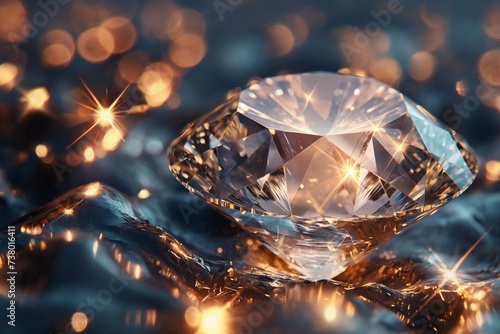 An elegant and radiant premium diamond. generative ai