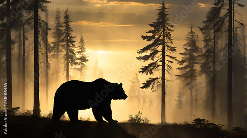 silhouette of a Bear