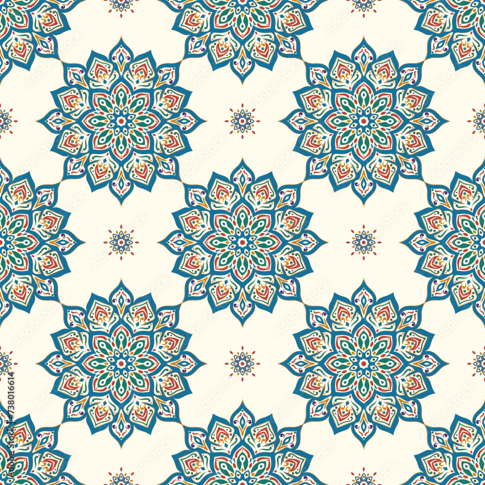 Turkish seamless pattern with luxury floral ornament. Traditional Arabic, Indian motifs. Great for fabric and textile, wallpaper, packaging or any desired idea. Turkish seamless pattern with luxury floral ornament. Traditional Arabic, Indian motifs. Great for fabric and textile, wallpaper, packaging or any desired idea.