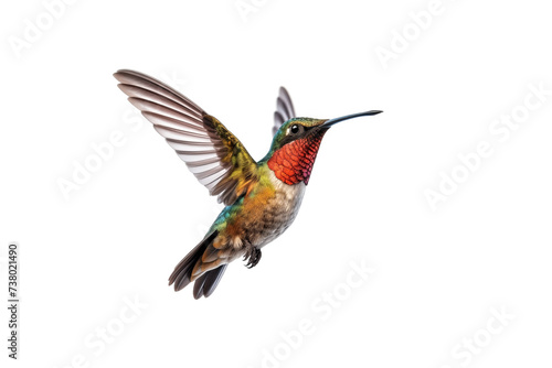 humming bird isolated on white background © ako-photography