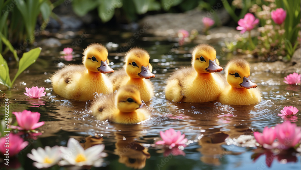 ducks in a pond ducks in a pond