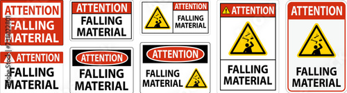 Attention Sign Falling Material