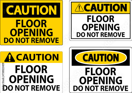 Caution Sign, Floor Opening Do Not Remove