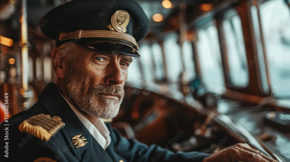 A Captain of a ship, man with 55 years old A Captain of a ship, man with 55 years old