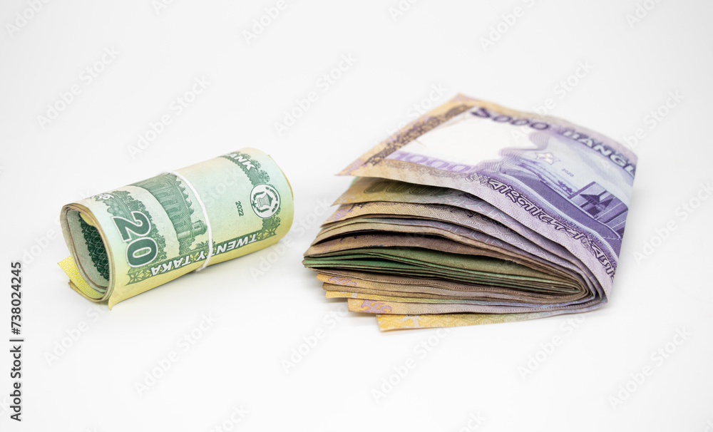 Bangladesh bank note currency or banknotes of bangladesh, taka or money