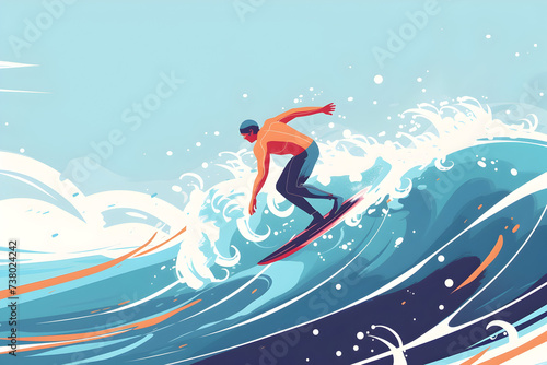 a man is riding a wave on a surfboard in the ocean