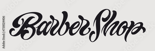 Barber shop monochrome vintage logotype