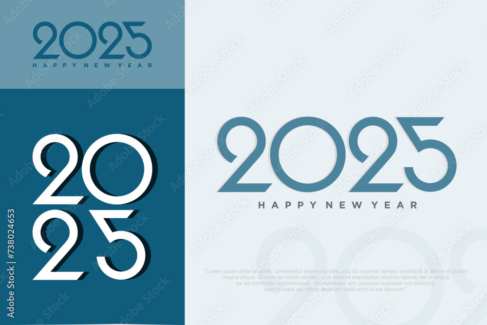 Happy new year 2025 design,2025 logo text design. new year celebration concept . Vector illustration Happy new year 2025 design,2025 logo text design. new year celebration concept . Vector illustration