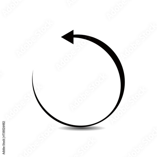 black arrow circle