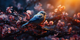 sparrow on a branch, Enchanting Nightingale Singing Set the mood with the enchanting melody of a nightingale as it sings its sweet, melodious song amidst the moonlit branches of a flowering tree 