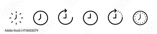 Time, Clock icon collection. Timer, clock set vector symbols. Time Alarm, Stopwatch vector set icons