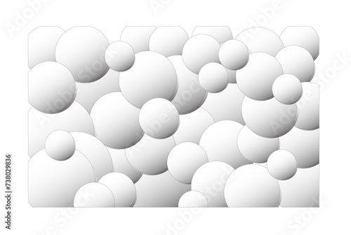 Arrière-plan formé d'un groupe de bulles de différentes tailles en fond dégradé allant  du blanc au gris foncé	 photo
