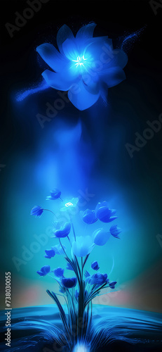 Blue Flower Illustration