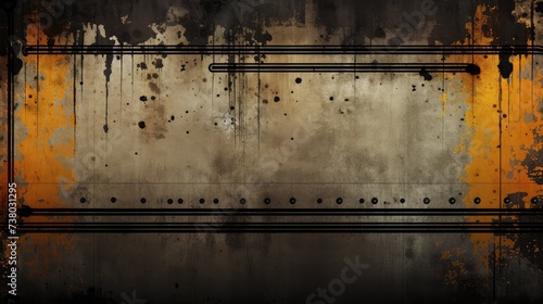 Grunge Metal Texture with Rivets and Stains